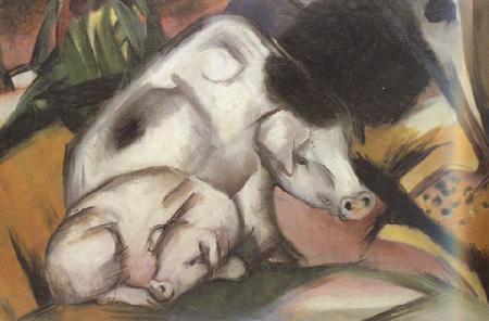 Franz Marc Pigs (mk34) oil painting picture